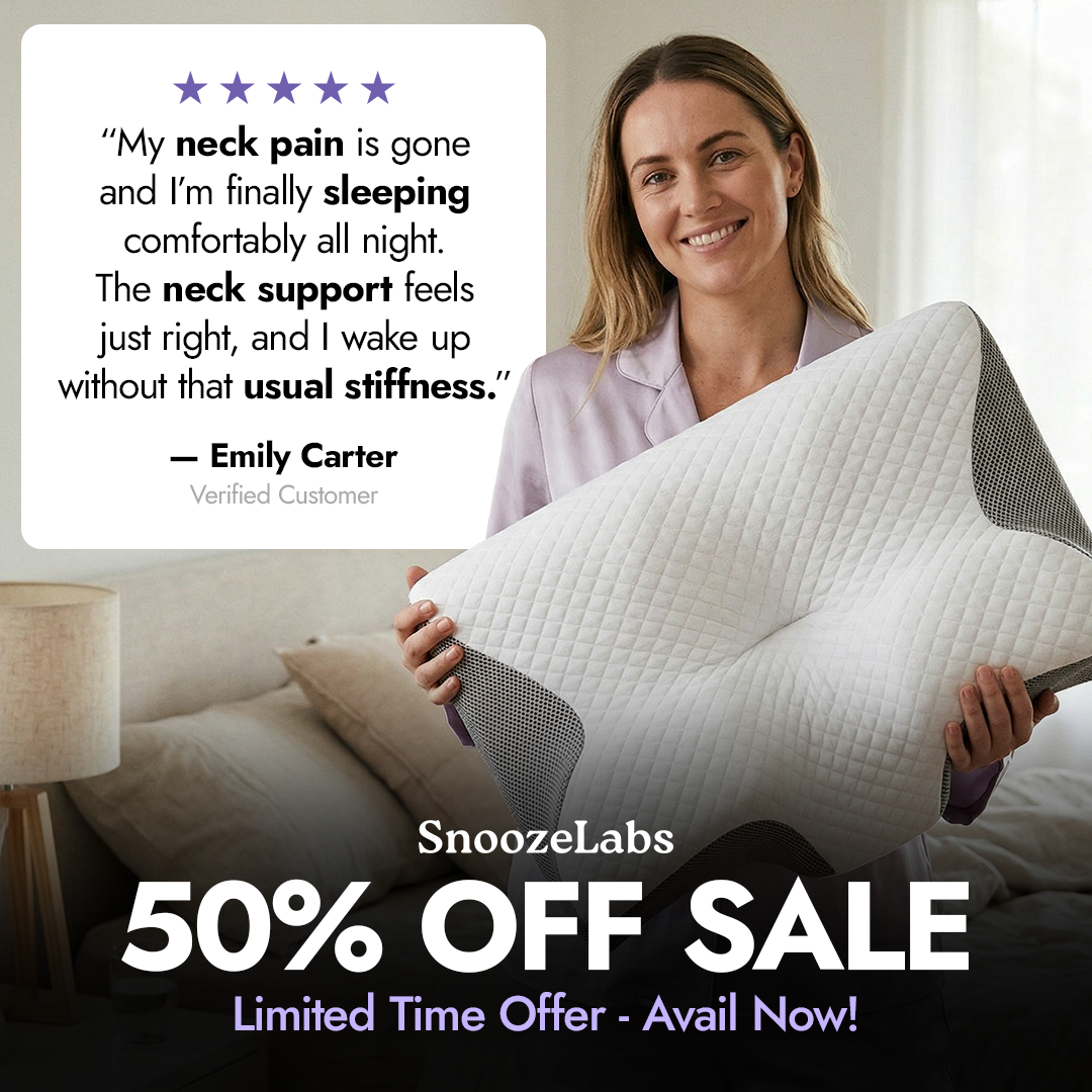 SnoozeLabs - Ergonomic Butterfly Memory Foam Neck Pillow