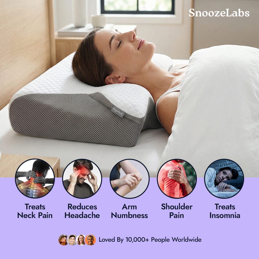 SnoozeLabs - Ergonomic Butterfly Memory Foam Neck Pillow