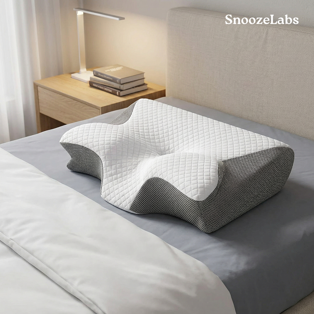 SnoozeLabs - Ergonomic Butterfly Memory Foam Neck Pillow